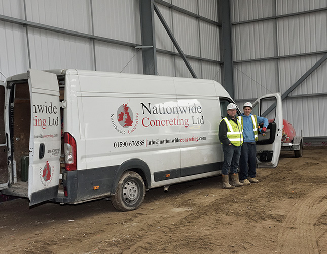 Nationwide Concreting - van and workers