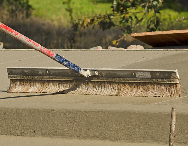 brushed concrete finish